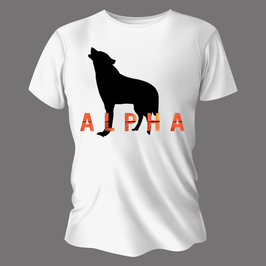 Custom Alpha Printed White T-Shirt – 100% Cotton Tee