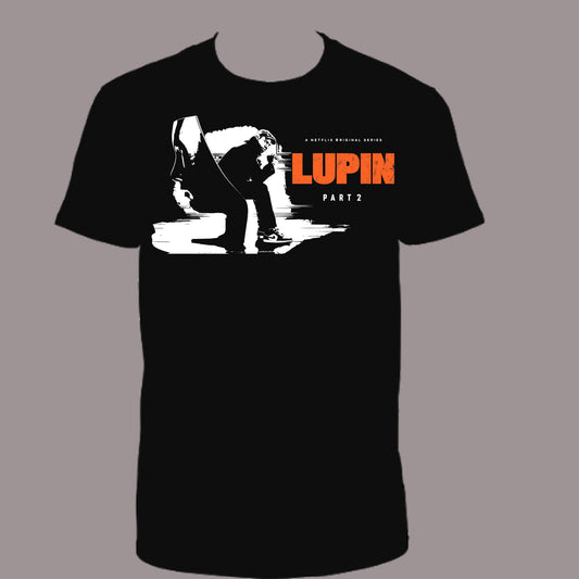 Custom Lupin Printed Black T-Shirt – 100% Cotton Tee