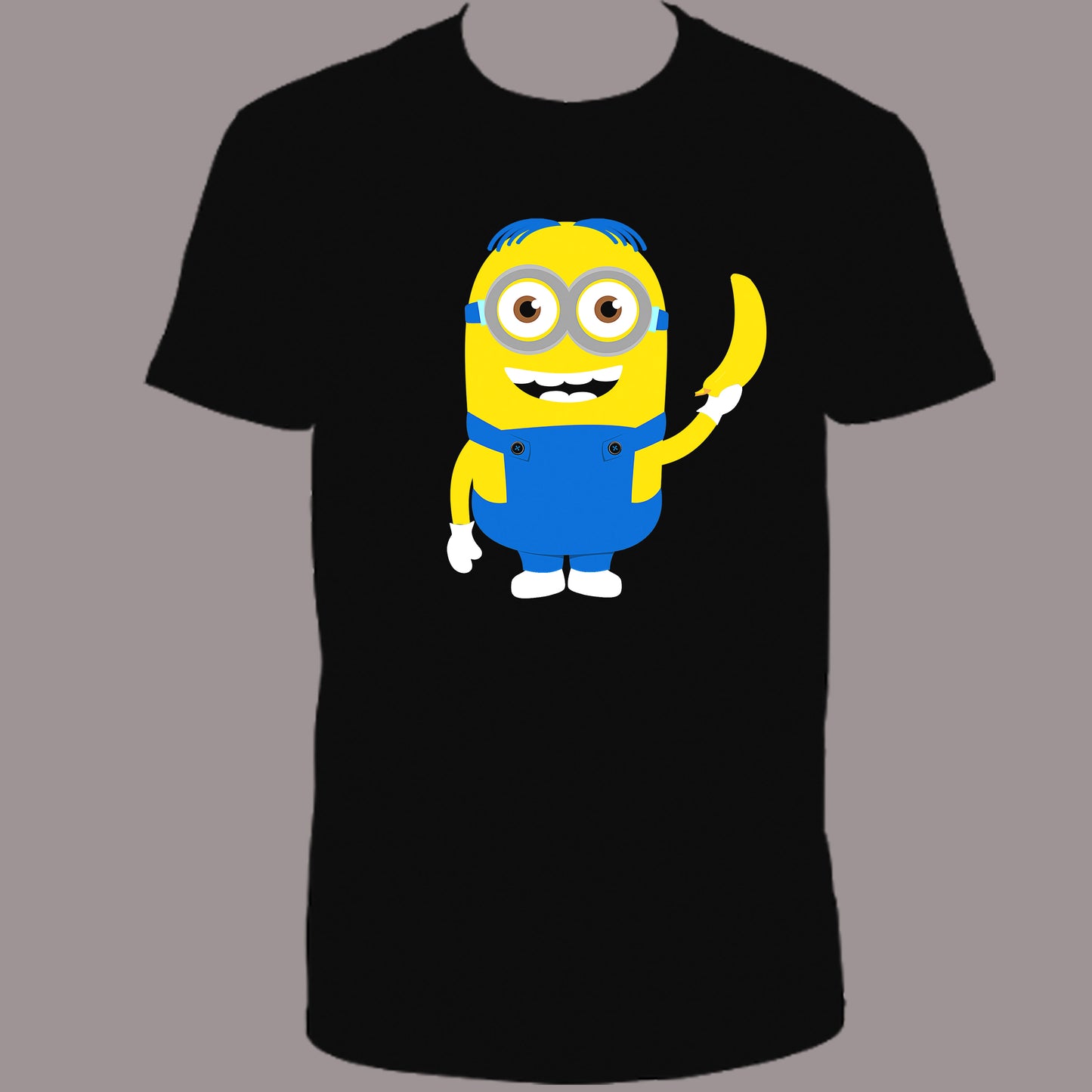 Custom Minions Printed Black T-Shirt – 100% Cotton Tee