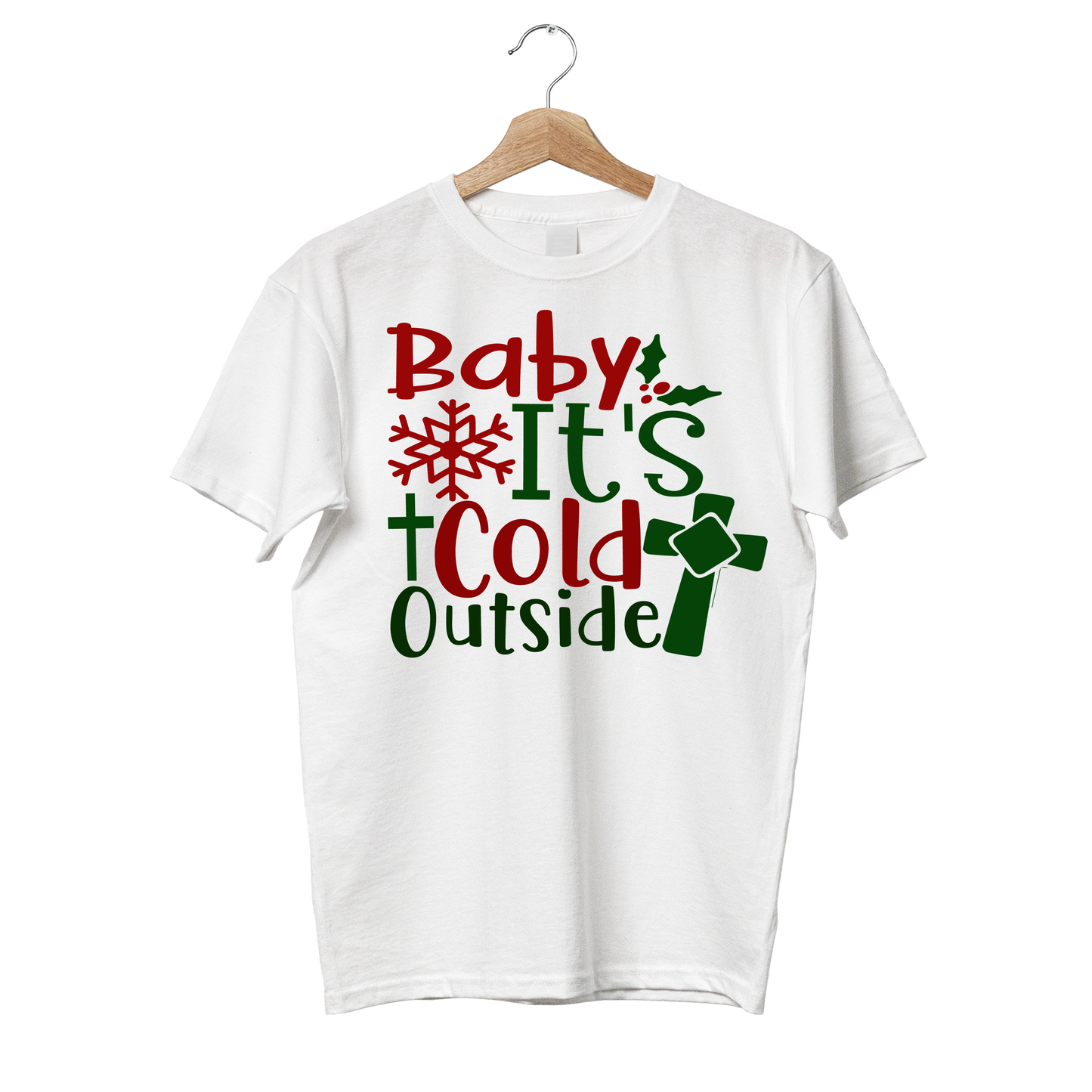 Custom 'It's Cold Outside' Printed T-Shirt – 100% Cotton